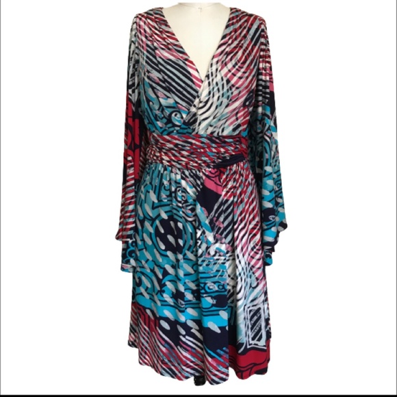 Laundry Colorful Bell Sleeve Dress - Picture 1 of 11